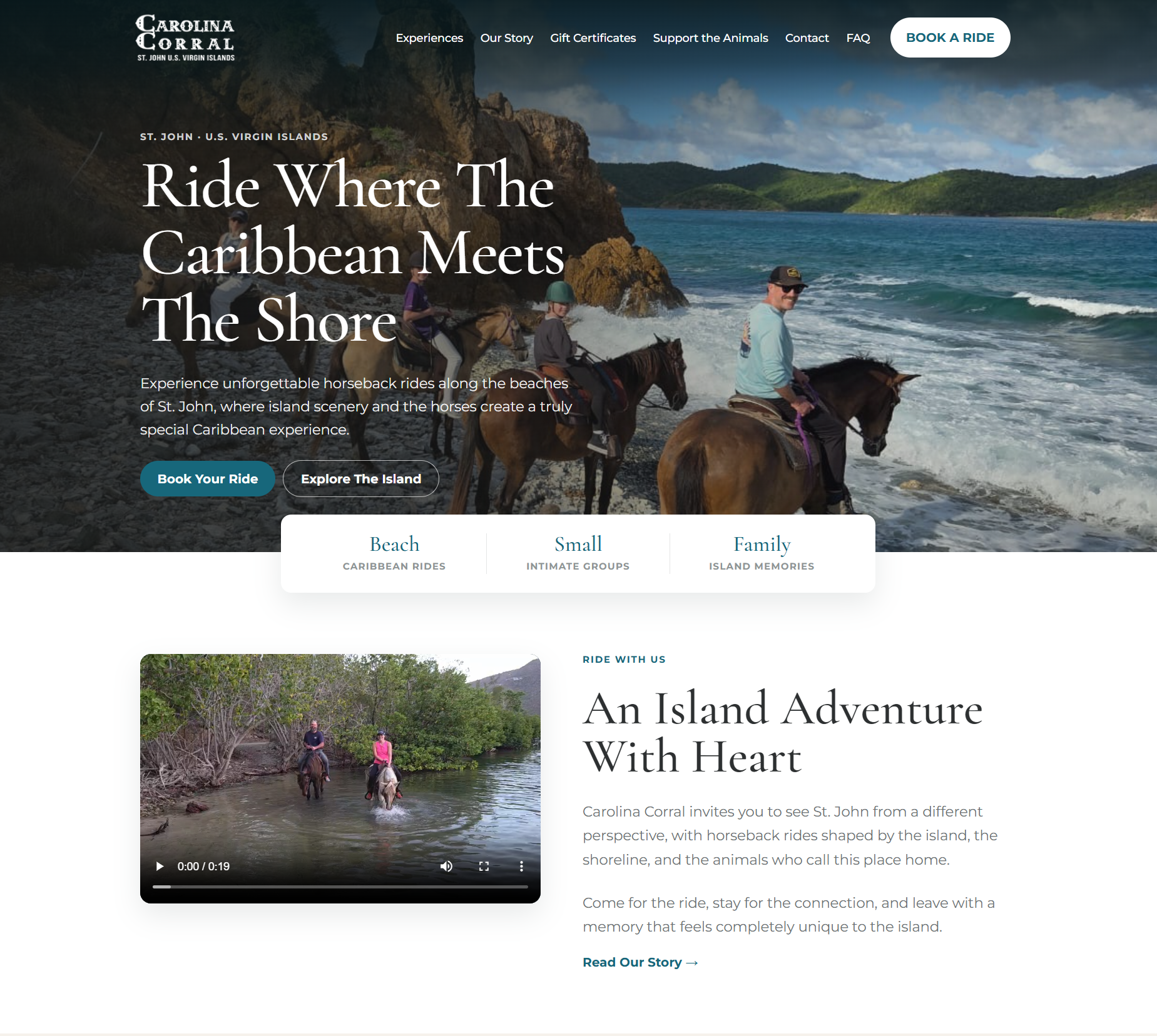 Preview of the Carolina Corral website